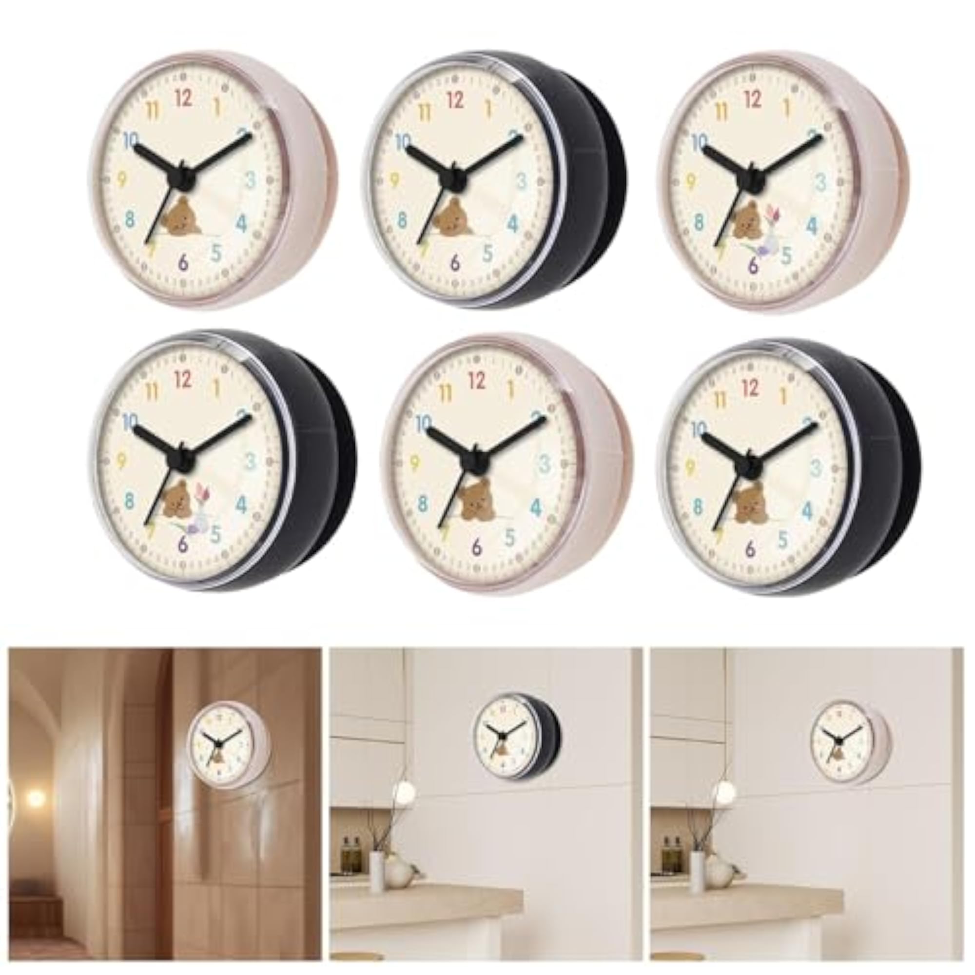 Shower Clock Compact Modern Adorable with Suction Cup